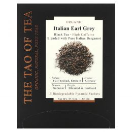 The Tao of Tea, Органический итальянский чай Earl Grey, черный чай, 15 пакетиков, 37,5 г (1,32 унции)