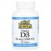 Natural Factors, Vitamin D3, 25 mcg (1,000 IU), 180 Softgels