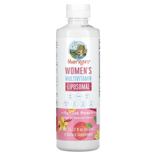 MaryRuth's, Women's Multivitamin Liposomal, Vanilla Peach , 15.22 fl oz (450 ml)