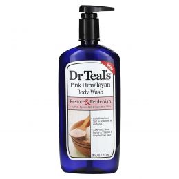 Dr. Teal's, розовый гималайский гель для душа, с чистой английской солью и эфирными маслами, 710 мл (24 жидк. унции)