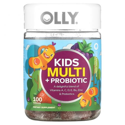 OLLY, Мультивитамин для детей, ягодный пунш, 100 жевательных таблеток