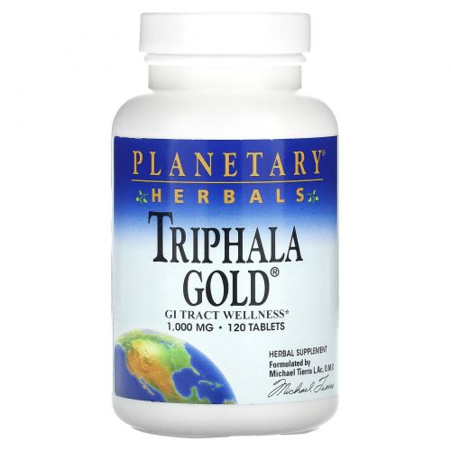 Planetary Herbals, Triphala Gold, здоровье желудочно-кишечного тракта, 1,000 мг, 120 таблеток