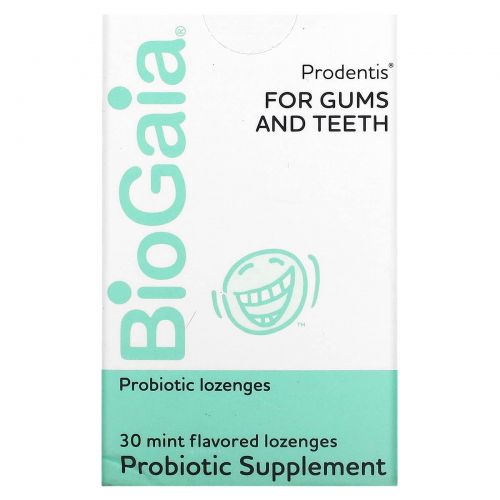 BioGaia, Prodentis For Gums And Teeth, Mint Flavor, 30 Lozenges