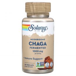 Solaray, Organically Grown Fermented Chaga, 60 Veggie Caps