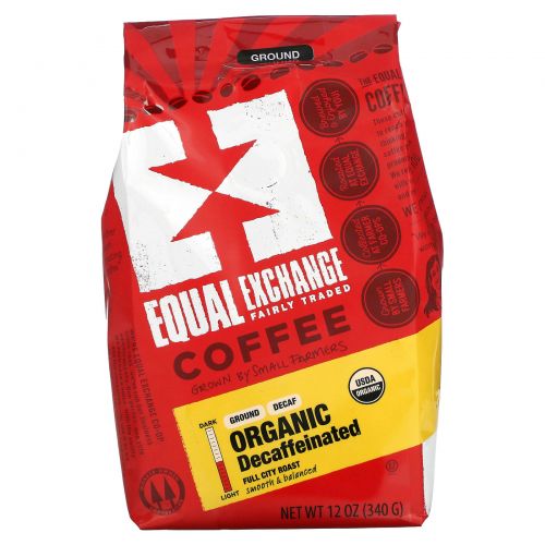 Equal Exchange, Organic, Coffee, Decaffeinated, Ground, 12 oz (340 g)