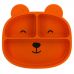 Sage Spoonfuls, Sili Bear Plate, Orange, 1 Count