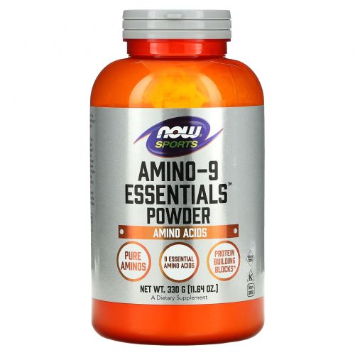 Now Foods, Спорт, порошок из 9 незаменимых аминокислот, 11,64 унции (330 г)