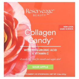 ReserveAge Nutrition, Collagen Candy, Sour Apple, 20 Stickpacks, 2.3 oz (67 g)