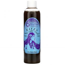 WiseWays Herbals, LLC, Raven, ополаскиватель для темных волос с яблочным уксусом, 8 унц. (236 мл)