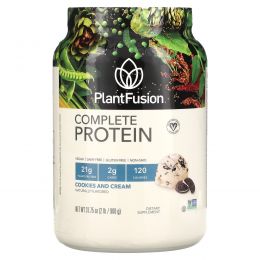 PlantFusion, Полностью растительный протеин, со вкусом крема и печенья, 2 фунта (908 г)