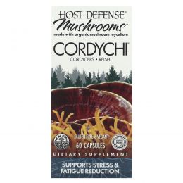 Fungi Perfecti, Host Defense Mushrooms, Cordychi, Supports Stress & Fatigue Reduction, 60 Vegetarian Capsules