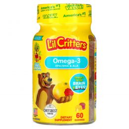 L'il Critters, Омега-3, 60 жевательных таблеток