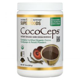 California Gold Nutrition, SUPERFOODS - CocoCeps, Organic Cocoa, Cordyceps & Reishi, 7.93 oz (225 g)