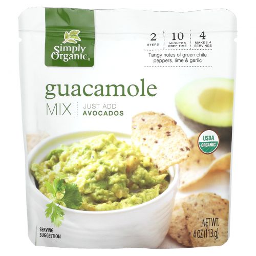 Simply Organic, Organic, Guacamole Mix, 4 oz (113 g)