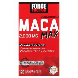 Force Factor, Fundamentals, мака макс, 2000 мг, 120 растительных капсул (500 мг в 1 капсуле)