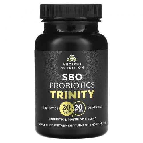 Ancient Nutrition, SBO Probiotics Trinity, 60 капсул