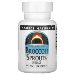 Source Naturals, экстракт ростков брокколи, 500 мг, 30 таблеток