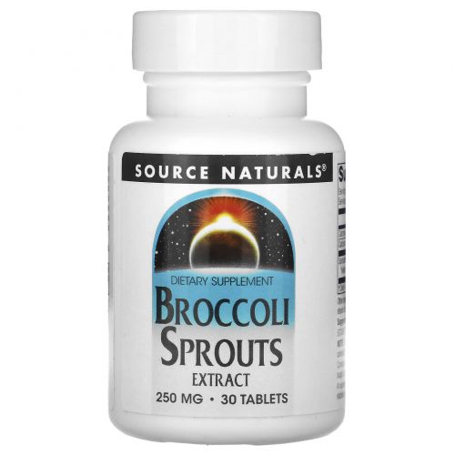 Source Naturals, экстракт ростков брокколи, 500 мг, 30 таблеток