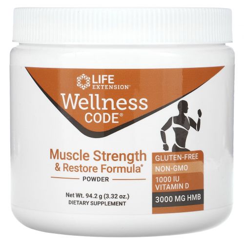 Life Extension, Wellness Code, Muscle Strength & Restore Formula, 3.32 oz (94.2 g)