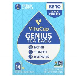 VitaCup, Genius Tea, черный чай, 14 пакетиков по 2 г (0,07 унции)