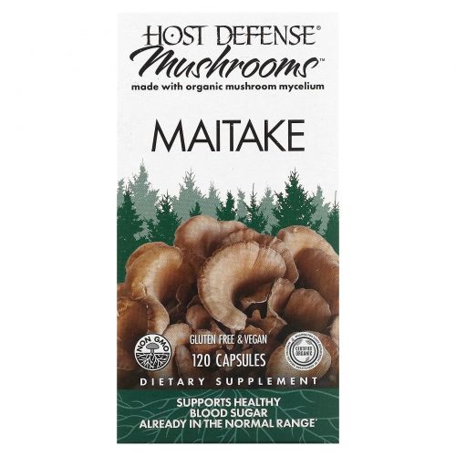 Fungi Perfecti, Host Defense, Maitake, 120 NP Caps