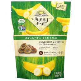 Sunny Fruit, Organic Bananas, 5 Portion Packs, 1.06 oz (30 g) Each