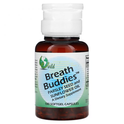 World Organic, Breath Buddies, 180 капсул