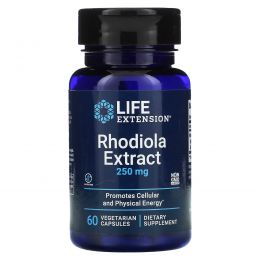 Life Extension, Экстракт родиолы, 250 мг, 60 растительных капсул