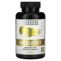 Zhou Nutrition, Hairfluence, Premium Hair Growth Formula, 60 Veggie Capsules