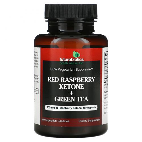 FutureBiotics, Red Raspberry Ketone + Green Tea, 60 Vegetarian Capsules