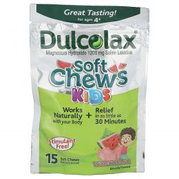 Dulcolax, Soft Chews, для детей от 4 лет, арбуз, 15 жевательных таблеток