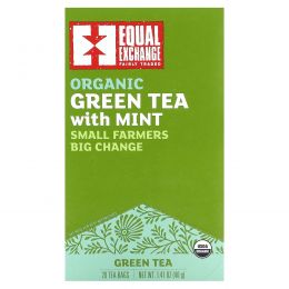 Equal Exchange, Organic Mint Green, Green Tea, 20 Tea Bags, 1.41 oz (40 g)