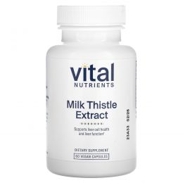 Vital Nutrients, Экстракт расторопши, 60 веганских капсул