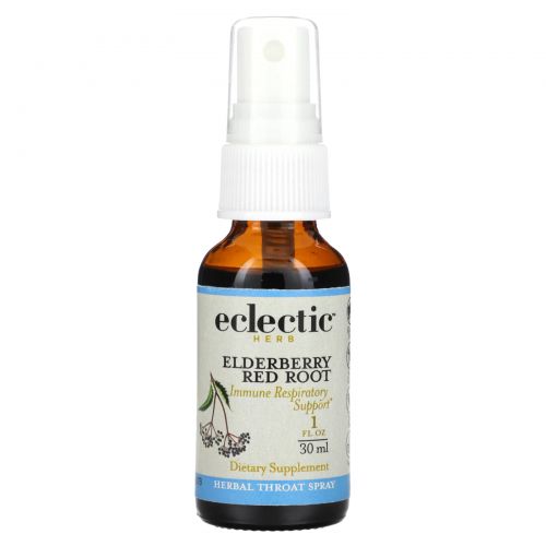 Eclectic Institute, Throat Spray, Elder Berry Red Root, 1 fl oz (30 ml)