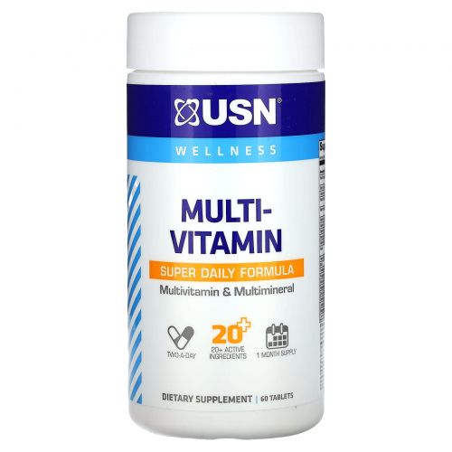 USN, Мультивитамины для ежедневного применения, 60 таблеток
