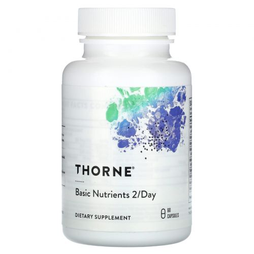 Thorne Research, Basic Nutrients 2/Day, 60 растительных капсул