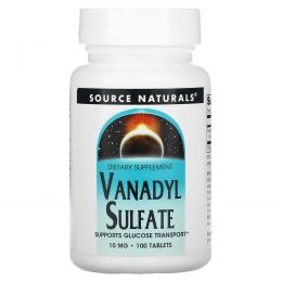 Source Naturals, Ванадила сульфат, 10 мг, 100 таблеток