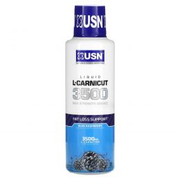 USN, Жидкий L-Carnicut 3500, максимальная дозировка, голубая малина, 450 мл (15,22 жидк. Унции)