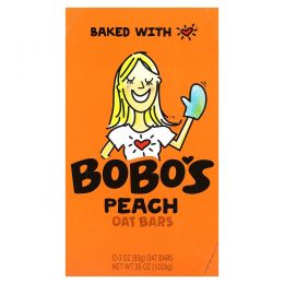 Bobo's Oat Bars, Овсяные батончики с персиком, 12 батончиков, 85 г (3 унции)