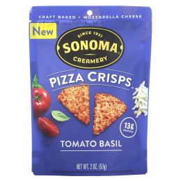 Sonoma Creamery, Pizza Crisps, томатный базилик, 57 г (2 унции)