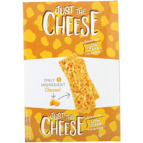 Just The Cheese, Выдержанные батончики из чеддера, 12 батончиков, 22 г (0,8 унции)
