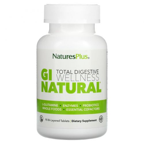 Nature's Plus, Идеальное пищеварение, GI Natural, 90 двухслойных таблеток