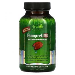 Irwin Naturals, Fenugreek RED With Nitric Oxide Booster, 60 Liquid Softgels