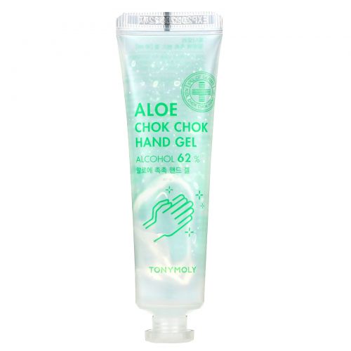 Tony Moly, Chok Chok, 62% спирта, гель для рук с алоэ, 30 мл