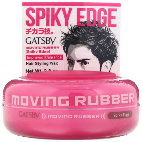 Mandom, Gatsby, Moving Rubber, Spiky Edge, воск для волос, 2,8 унции