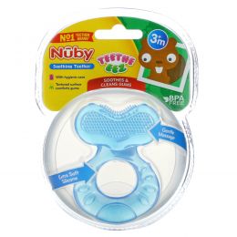 Nuby, Teethe Eez, Soothing Teether, 3+ Months, Blue