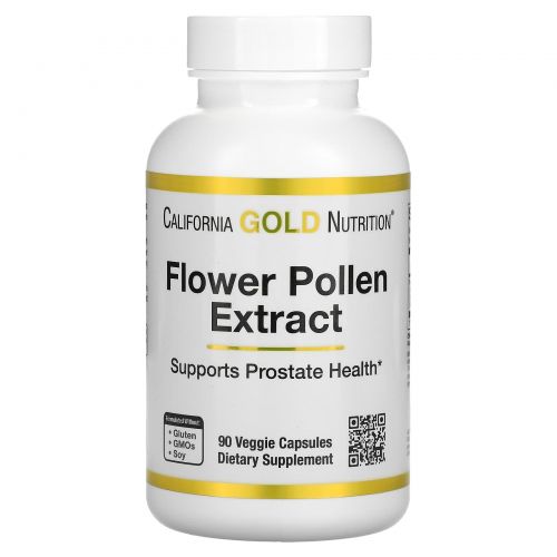 California Gold Nutrition, экстракт цветочной пыльцы, 90 растительных капсул