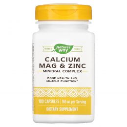 Nature's Way, Calcium Mag & Zinc Mineral Complex, 100 Capsules