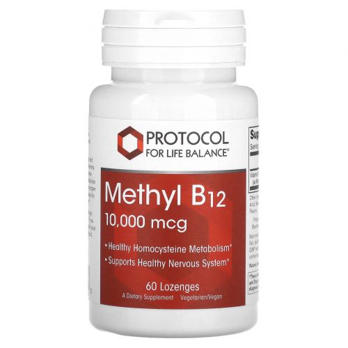 Protocol for Life Balance, Methyl B-12, 10,000 mcg, 60 Lozenges