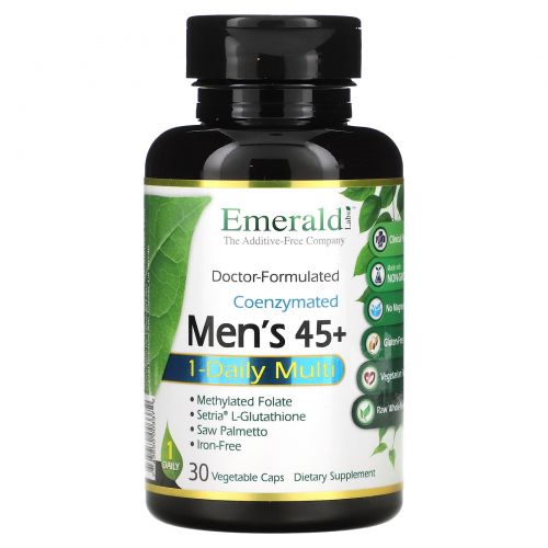 Emerald Laboratories, Multi Vit-A-Min, мультивитамины для мужчин 45+, по 1 капсуле в день, 30 вегетарианских капсул